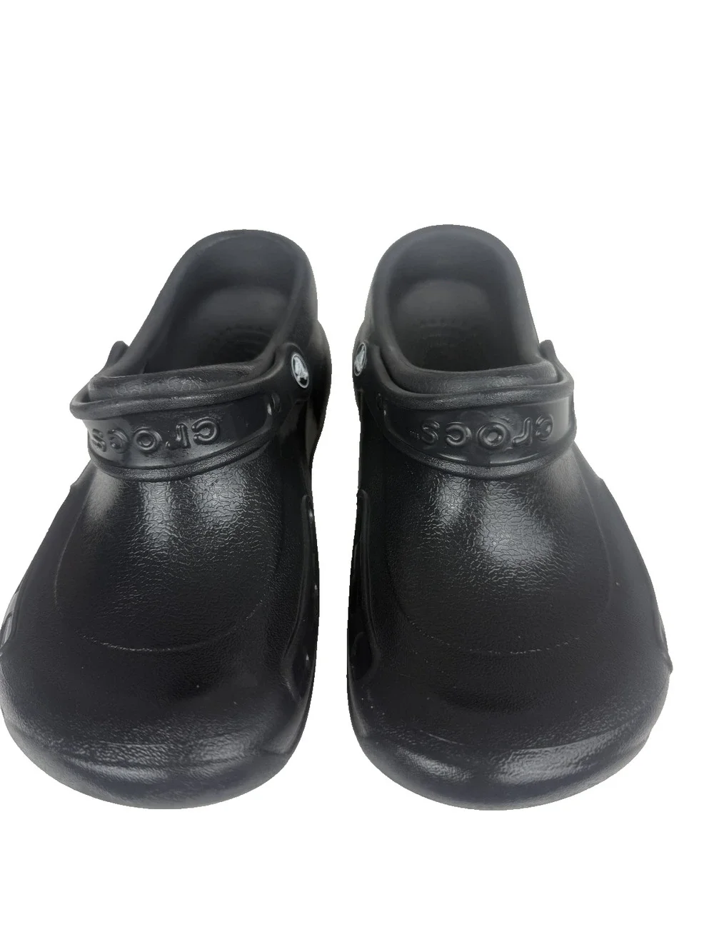 Crocs Bistro Black Work Clogs Unisex Men 5 Women 7 Slip Resistant Chef Nurse EUC